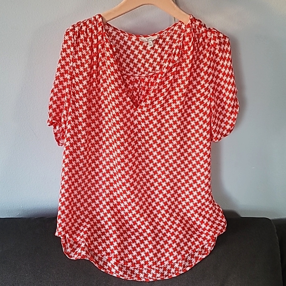 Joie short sleeve silk top